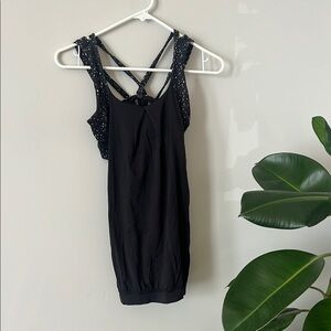Lululemon Black / Print Strappy Top